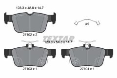 TEXTAR 2710201 — Plăcuțe de frână disc