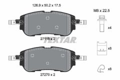 TEXTAR 2711801 — Колодки тормозные дисковые