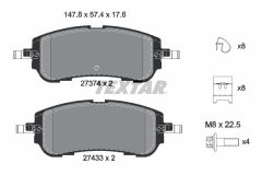TEXTAR 2737401 — Plăcuțe de frână disc
