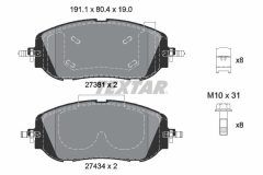 TEXTAR 2738101 — Колодки тормозные дисковые