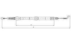TEXTAR 44004700 — Cablu frână de mână