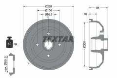 TEXTAR 94009900 — Tambur de frână