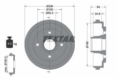 TEXTAR 94023900 — Tambur de frână