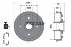TEXTAR 94026200 — Тормозной барабан