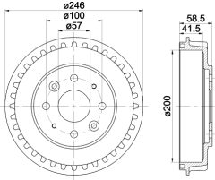 TEXTAR 94028700 — Tambur de frână