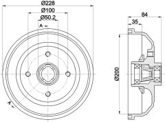 TEXTAR 94042200 — Tambur de frână