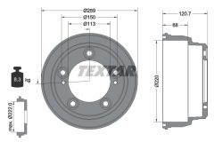 TEXTAR 94046600 — Тормозной барабан