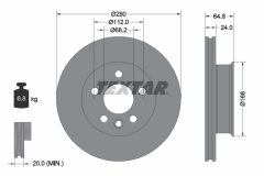 TEXTAR 92056000 — Disc de frână