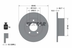 TEXTAR 92057503 — Disc de frână
