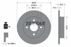 TEXTAR 92092003 — Disc de frână