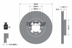 TEXTAR 92092200 — Disc de frână