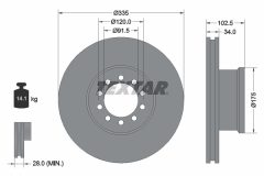 TEXTAR 93101300 — Тормозной диск