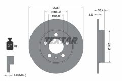 TEXTAR 92105803 — Disc de frână