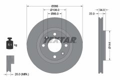 TEXTAR 92111503 — Disc de frână