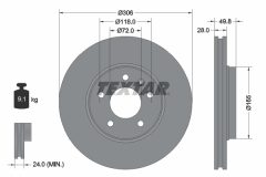 TEXTAR 92116005 — Тормозной диск