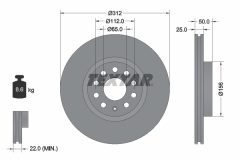 TEXTAR 92120505 — Disc de frână