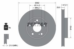 TEXTAR 92144403 — Disc de frână