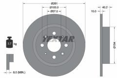 TEXTAR 92162200 — Disc de frână