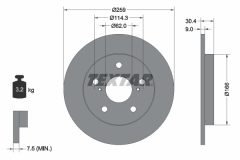 TEXTAR 92164103 — Disc de frână