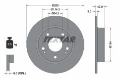 TEXTAR 92164303 — Disc de frână