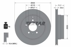 TEXTAR 92165503 — Тормозной диск