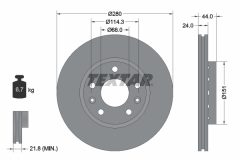TEXTAR 92195505 — Тормозной диск