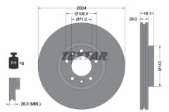 TEXTAR 92232305 — Disc de frână