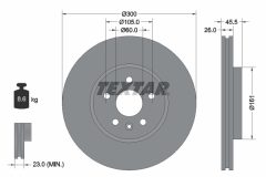 TEXTAR 92243303 — Disc de frână