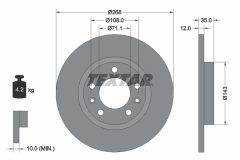 TEXTAR 92268003 — Disc de frână