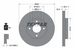 TEXTAR 92303703 — Тормозной диск