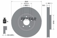 TEXTAR 92341803 — Тормозной диск
