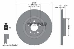 TEXTAR 92352003 — Тормозной диск