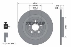 TEXTAR 92355403 — Disc de frână