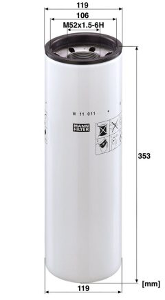 MANN-FILTER W 11 011 — Масляный фильтр