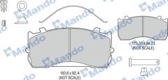 MANDO MBF016073 — Колодки тормозные дисковые