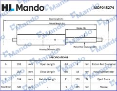 MANDO MOP045274 — Amortizor cu gaz capac portbagaj