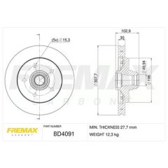 FREMAX BD-4091-KT — Disc de frână