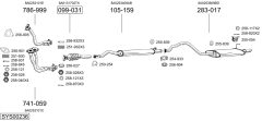 BOSAL SYS00236 — Выхлопная система в сборе