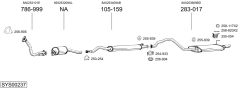 BOSAL SYS00237 — Выхлопная система в сборе