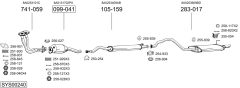 BOSAL SYS00240 — Выхлопная система в сборе