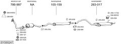 BOSAL SYS00247 — Выхлопная система в сборе