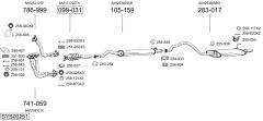 BOSAL SYS00251 — Выхлопная система в сборе
