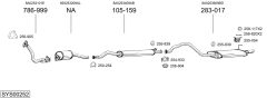 BOSAL SYS00252 — Выхлопная система в сборе