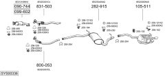 BOSAL SYS00336 — Выхлопная система в сборе