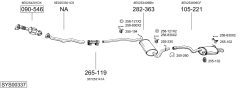 BOSAL SYS00337 — Выхлопная система в сборе