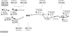 BOSAL SYS00338 — Выхлопная система в сборе