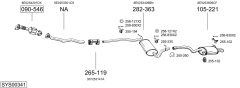 BOSAL SYS00341 — Выхлопная система в сборе