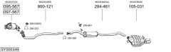 BOSAL SYS00349 — Выхлопная система в сборе