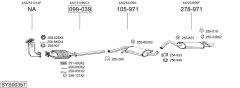 BOSAL SYS00357 — Выхлопная система в сборе