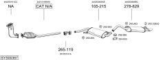 BOSAL SYS00367 — Выхлопная система в сборе